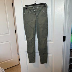 Gap Mid Rise Legging Skimmer Jeans Olive Green Size 0/25R